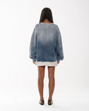 Sunfaded Waffle LS Blue Indigo
