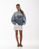 Sunfaded Waffle LS Blue Indigo